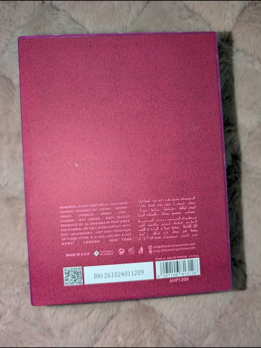 Amber Oud Women’s Fragrance - Pink